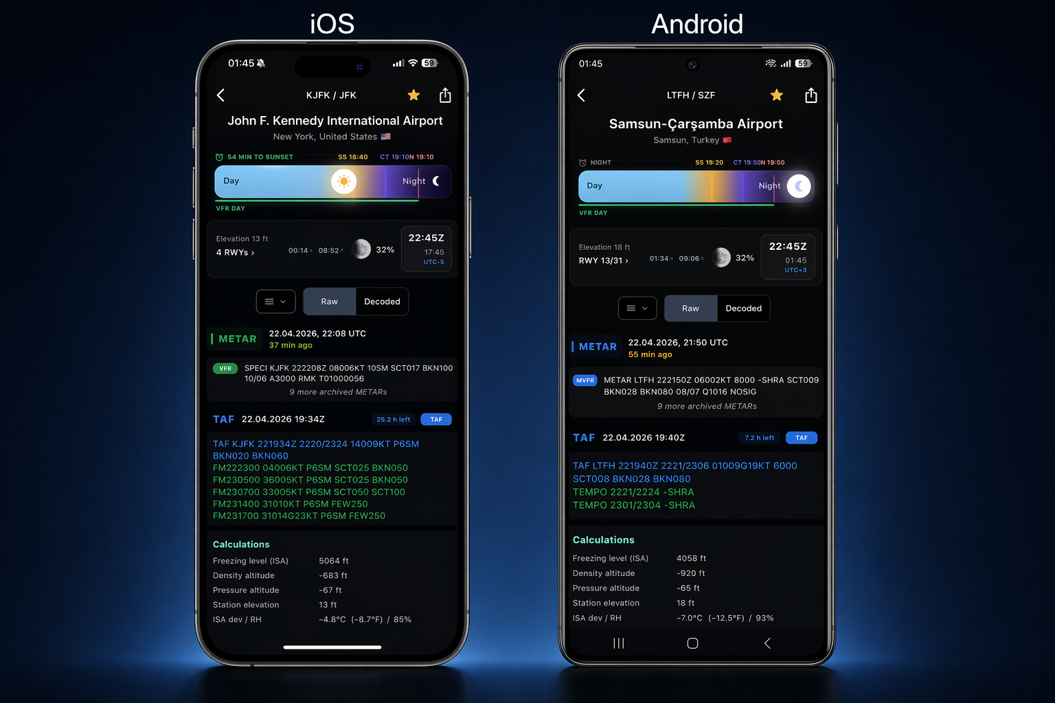 Pilot Weather iOS and Android app preview